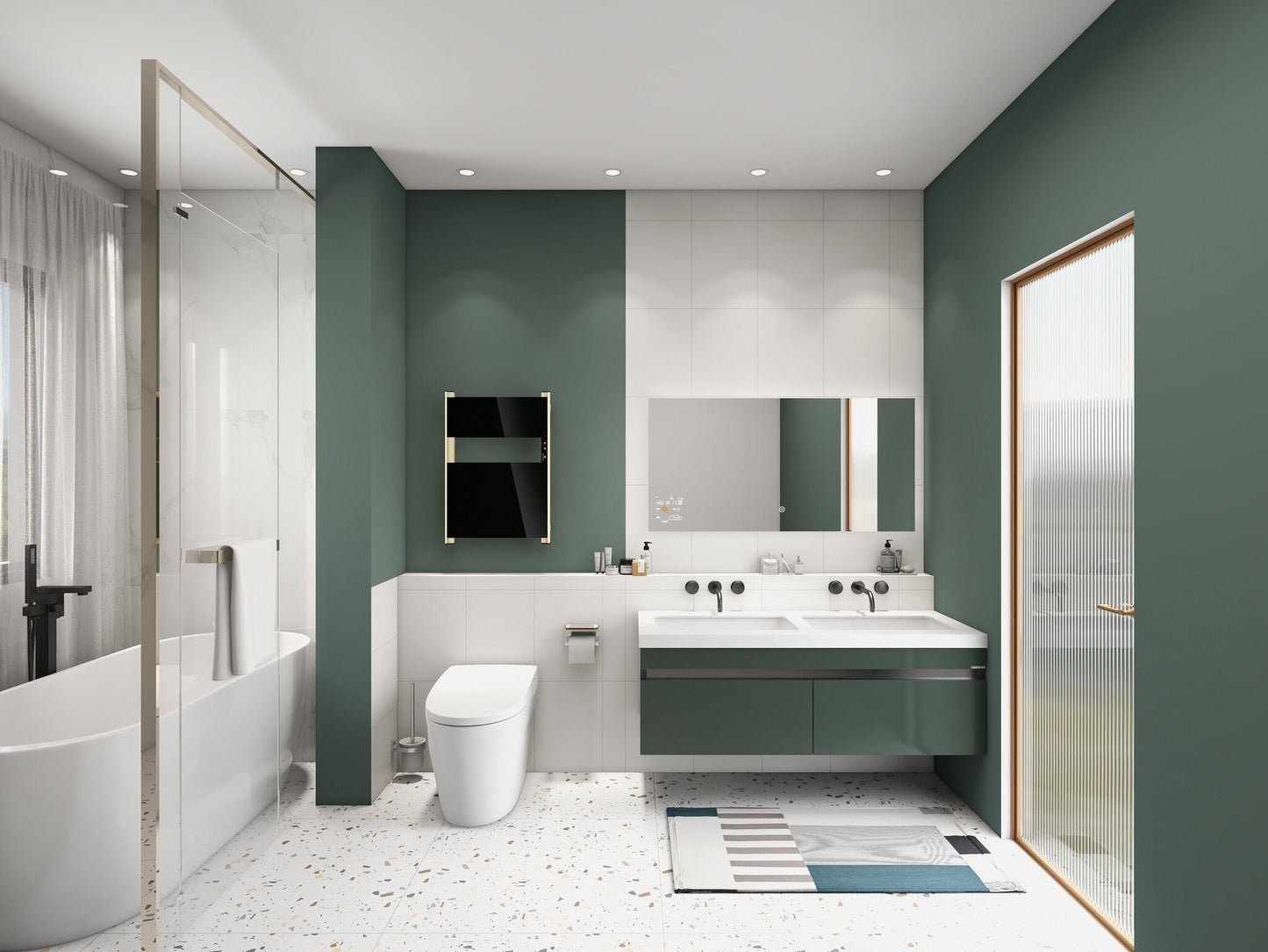 Elektrische radiator Maverick 90Watt black-gold