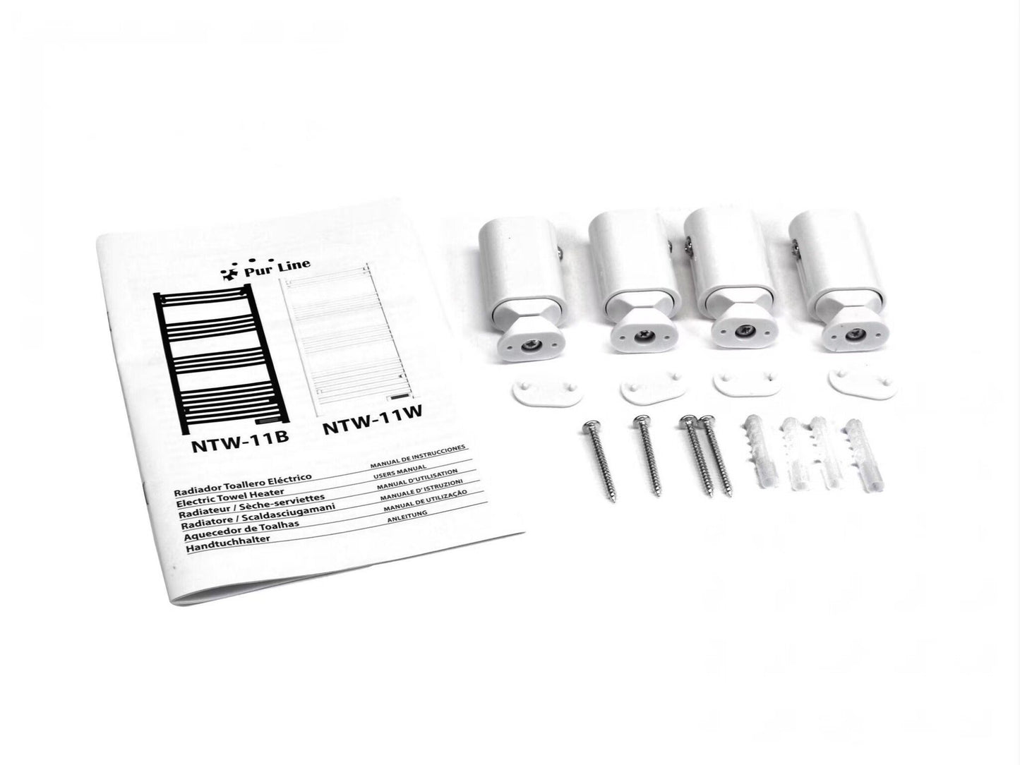 Slimme elektrische handdoekradiator met thermostaat white 425Watt