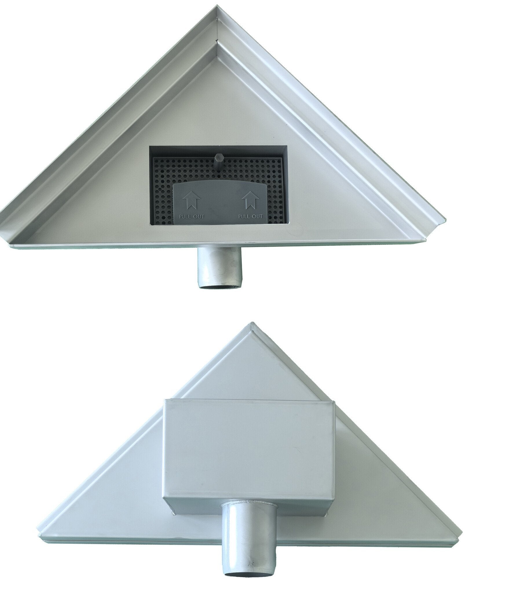 Hoekdrain douchegoot 20 x 28 x 8 cm RVS