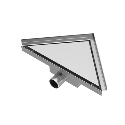 Hoekdrain douchegoot 20 x 28 x 8 cm RVS