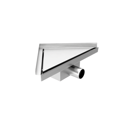 Hoekdrain douchegoot 20 x 28 x 8 cm RVS