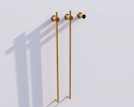 Elektrische handdoek radiator gold met thermostaat L-SR0200-T