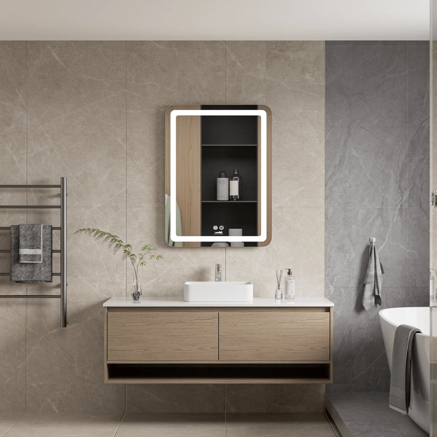 Badkamerspiegel ''Riflesso'' led verlichting en anti-condens