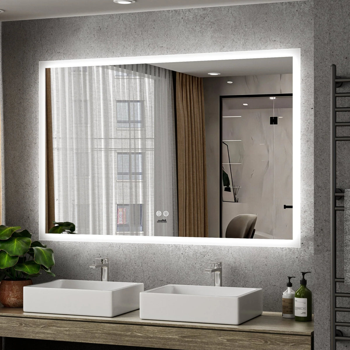 Tweedekans - Badkamerspiegel ''Oristano'' led verlichting en anti-condens - spiegel 80x120cm