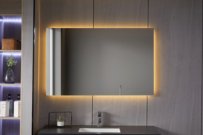 Spiegel frameloos met led, anti-condens 75 x 140 cm