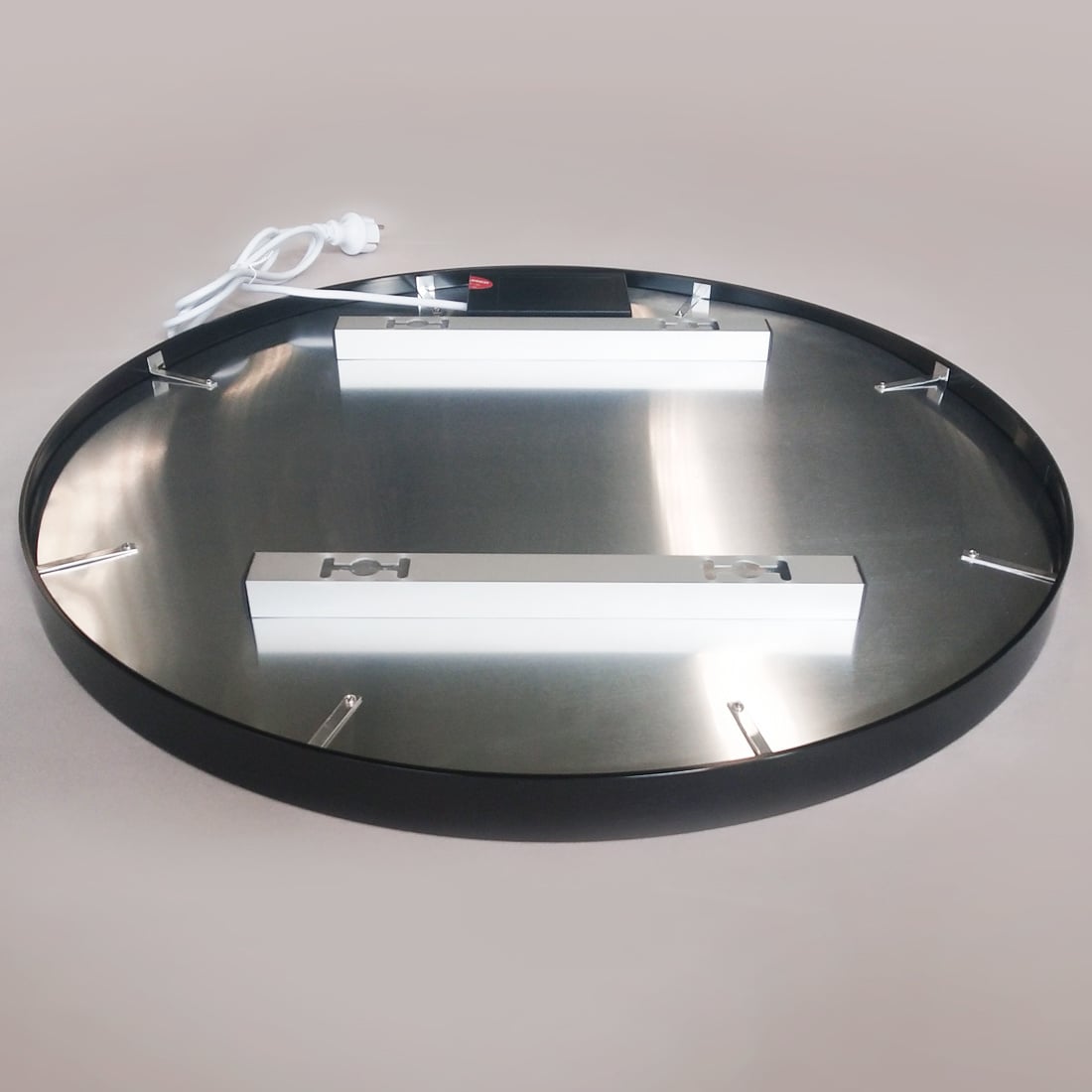 Spiegel rond 60 cm met gouden frame, led verlichting en anti condens