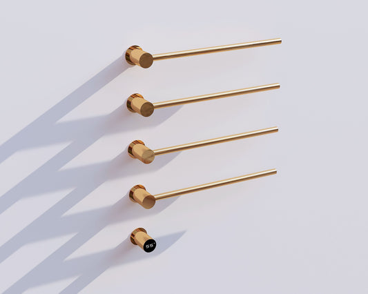 Elektrische handdoek radiator gold met thermostaat L-SR0004-T