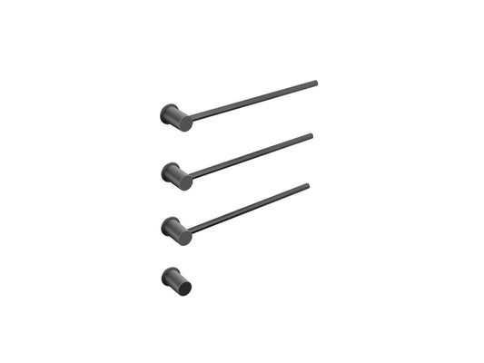 Elektrische handdoek radiator zwart met thermostaat L-SR0003-B