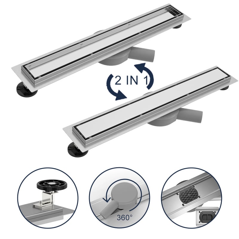 LunaDrain douchegoot compleet met flens flexibel 