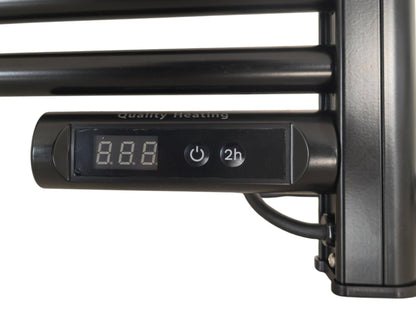 Slimme elektrische handdoekradiator met digitale bediening black  425Watt