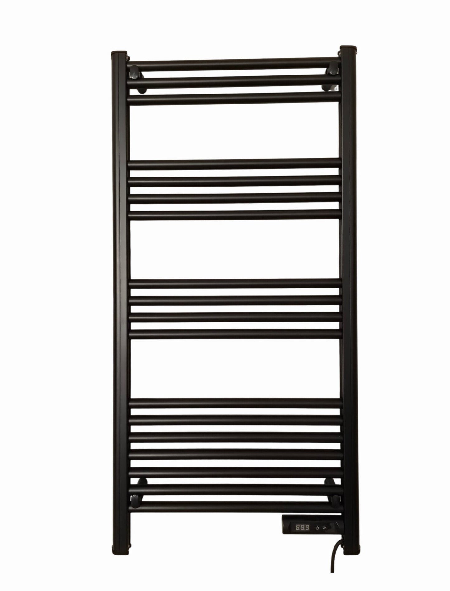 Slimme elektrische handdoekradiator met digitale bediening black  425Watt