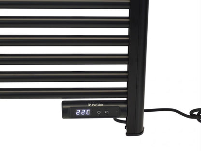 Slimme elektrische handdoekradiator met digitale bediening black  425Watt