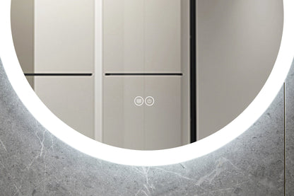 Ronde spiegel frameloos, inbouw led verlichting en anti condens