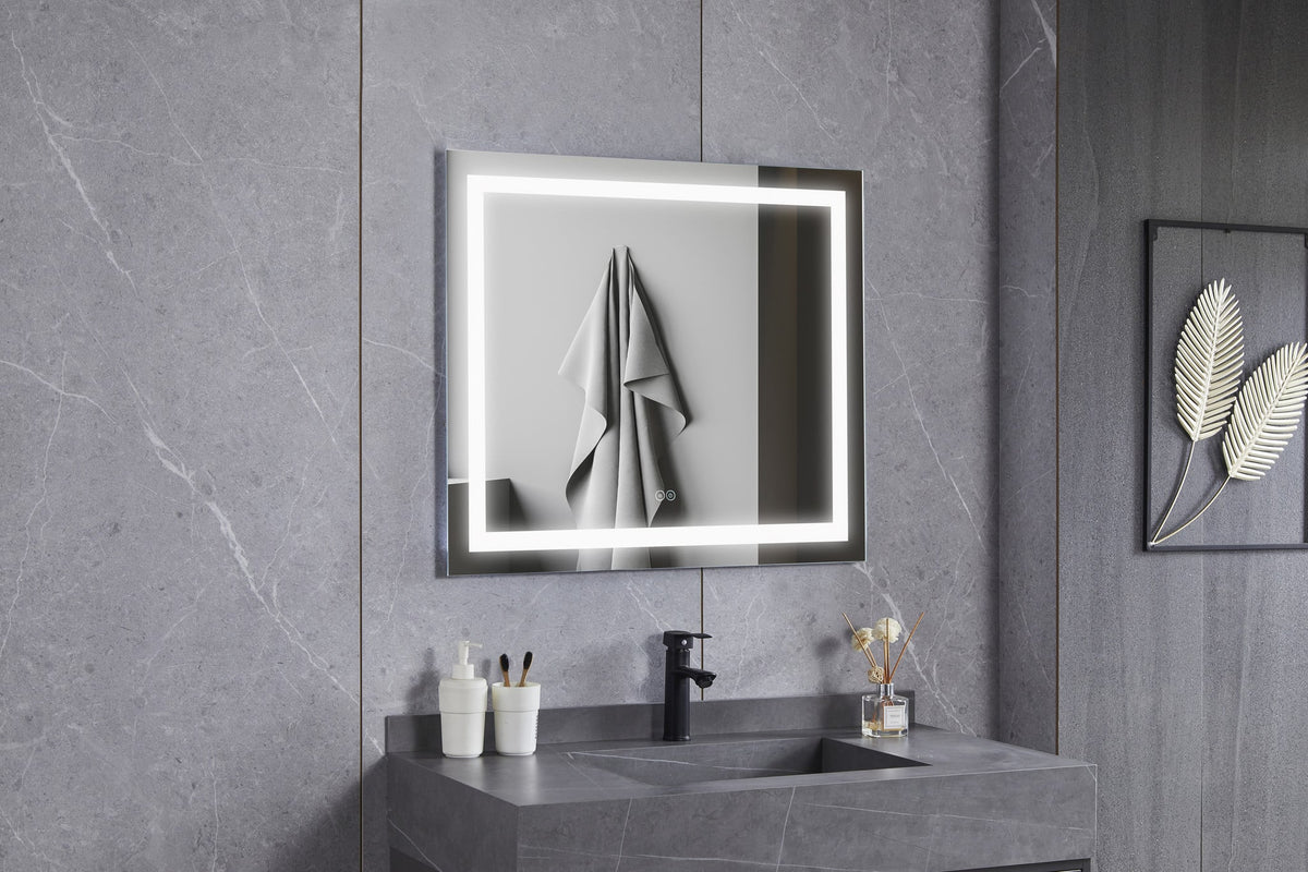 Spiegel 70 x 120 cm frameloos, inbouw led verlichting en anti condens